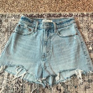 Abercrombie curve love high rise mom shorts